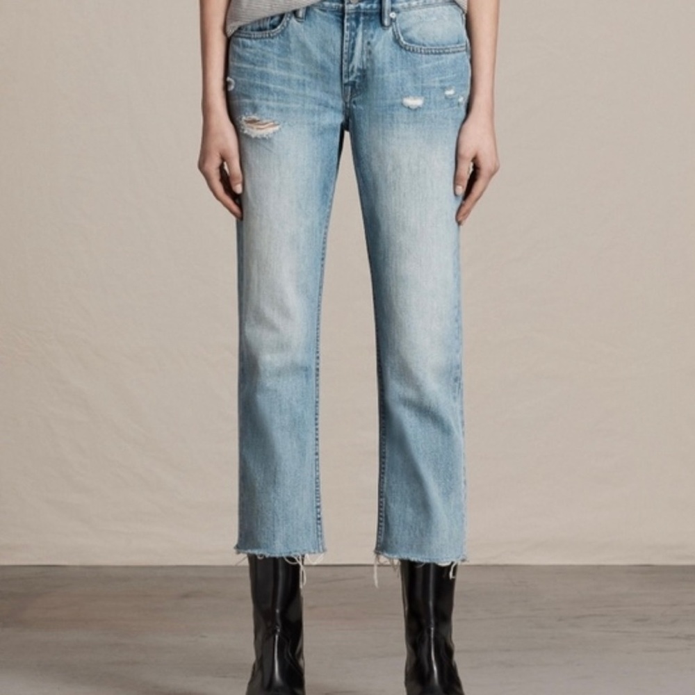 ALLSAINTS - Serene Cropped Kick Flare Jeans